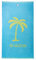Cottera® Strandhandtuch Vacation, Strandtuch, Hellblau, Grün - XXL 100x180 groß, 100% Baumwolle - Badetuch nachhaltig produziert in Portugal (Hellblau)