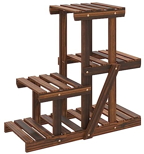 vidaXL Soporte para Flores Madera Maciza de Abeto 58x25x51 cm