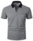 APAELEA Poloshirt Herren Polohemd Kurzarm Baumwolle mit Brusttasche,Sommerlich und Bequem für Freizeit und Business,Grau,L