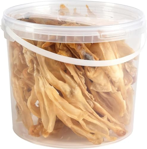 Premium Rabbit Ears Without Fur Dog Treats, 5L Tub