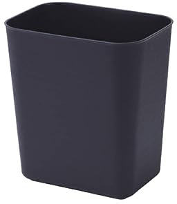 siduytin Flammbeständiger Mülleimer für Brandschutz, kratzfester moderner PP Mülleimer, Hotel, Badezimmer, Büro, Schlafzimmer, Schwarz, 8L