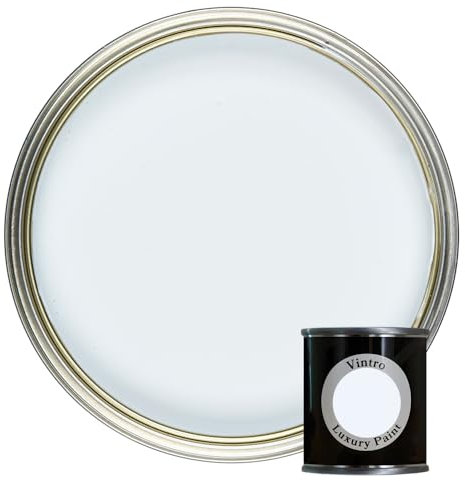 Vintro Paint | Luxury Matt Emulsion | Smooth Chalky Finish | Multi Surface Paint | for Walls, Ceilings, Wood and Metal | 125ml (Pale Blue - Beau Blue)