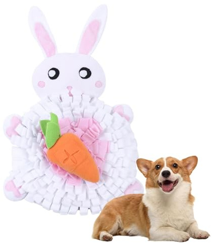 Tappeto annusare per cani, tappetino per annusare cani da compagnia,Tappeto di ricerca di cibo per animali domestici, a forma di coniglio di carota, cane dei cartoni animati annusare | Rilassato
