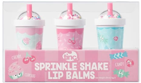 Tinc Baume à Lèvres, Set de 3, Hydratation Intense, Saveur Gourmande, Format Pratique, Couleur Assortie, Soin des Lèvres, Protection Longue Durée, Beauté Naturelle