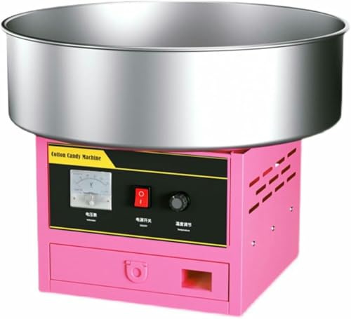HOTAPEPU Máquina para Hacer Algodón de Azúcar Profesional, Máquina Eléctrica de Acero Inoxidable para Hacer Algodón de Azúcar, para Fiestas de Cumpleaños, para Niños, para el Hogar~/