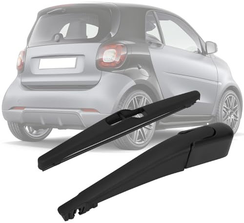 Limpiaparabrisas de Ventana Trasera Compatible con Smart Fortwo 453 2014-2025, Juego de Cuchillas y Limpiaparabrisas del Parabrisas