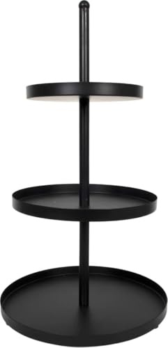 Cookinglife Svart metallhylla - ø 20, 25 och 30 cm - 3 lager