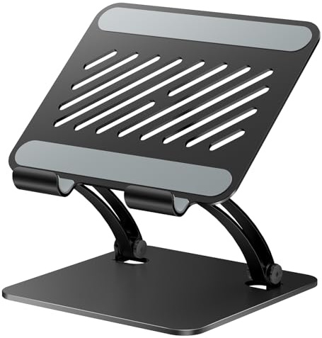 tounee Soporte para Tableta, Soporte de Escritorio de Aluminio Ajustable con Doble Varilla, Compatible con iPads, Tablets Surface, Monitores Portátiles, Kindle y Más (4,7-16,5) - Negro