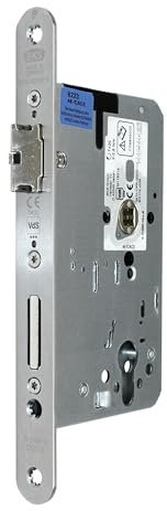 BKS Automatik FH Türschloss Panikschloss B-21660-10-L-8, Funktion E (Wechselfunktion), Dornmaß 65mm, Entfernung: 72mm, Stulp: 24x235x3mm, DIN Links/Rechts umstellbar (Dornmass: 65mm)