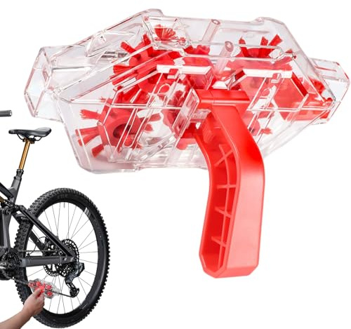 Strumento per la pulizia della catena della bicicletta – Catena professionale Cycling – Dispositivo di manutenzione trasparente per montagna – Strumento ideale per la manutenzione accurata delle