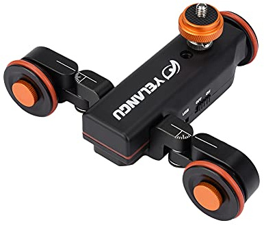 RASTKY Caméra de Curseur de Piste électrique Motorisée Dolly - L4x Mini Dolly avec des Angles de Prise de Vue Réglables et de la Télécommande - Compatibilité Professionnelle et compatibilité des