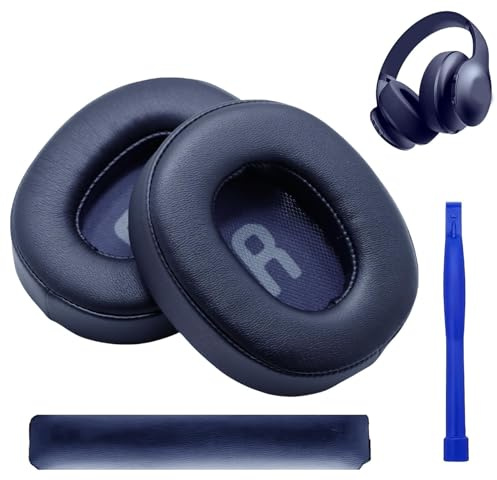 1 Par Almohadillas y 1 Diadema de Repuesto para Auriculares JBL Tune 700 (700BT)/710 (710BT)/720 (720BT)/750 (750BT, 750BTNC), Tune 760 (760NC), Espuma Viscoelástica y Cuero Proteico