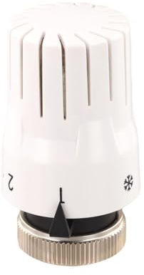 Thermostatic Radiator Valve Head M30x1.5, Adjustable Heating Controller with Anti-Freeze Protection, 5-Level Temperaturefor Home Energy Saving, White