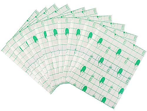 wordmouk 20pcs adhésif transparent imperméable à l'eau, bande bande de pansement médical extensible plâtre de fixateur fixation tatouage bandage auto-suivi pâte anti-allergiques, 15cmx15cm