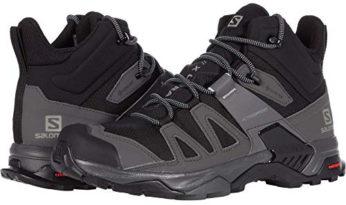 SALOMON Men's X Ultra 4 Low Rise Hiking Boots, Black Magnet Pearl Blue, 12 UK