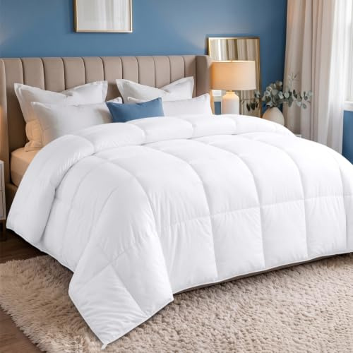 Utopia Bedding Coverless Super King Duvet, 4.5 Tog Lightweight Summer White | Soft & Cozy Comforter with Ultra-Soft Touch Microfiber filling & Corner Tabs, and OEKO-TEX® STANDARD 100 certification