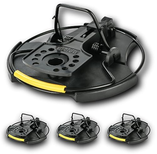 TAP JACK Pack De 4 Tapettes À Rats Et Souris XXL Pour Capture Rapide - Puissant Piège De Grande Taille Contre Nuisible - Simple Et Efficace - Sans Poison, ni Produit Chimique - Réutilisable et Durable