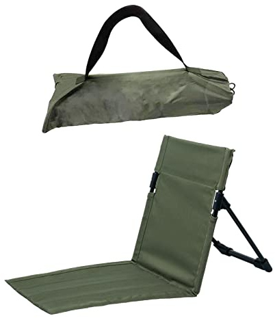 harayaa Floor Chair with Back Support Beach Folding Cushion Seat Portable Lightweight Durable for Park Sporting Events Garden Backyard Trekking