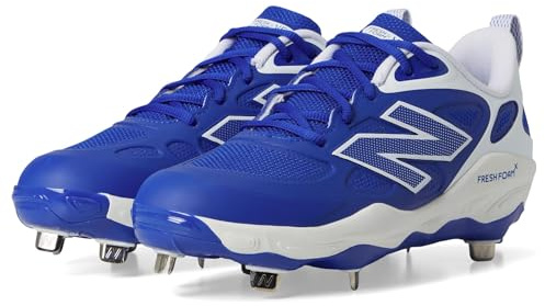 New Balance Fresh Foam X Velo V4 Chaussures de softball en métal pour femme, Team Royal/Blanc, 44.5 EU