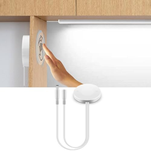 AIMENGTE LED Dimmer, Touch Sensor Dimmer Schalter 12V-24V 60W, mit 1m Kabel Hand Sweep Sensor Drahtlose Steuerung, für LED Leuchtmittel dimmbare Dimmschalter für Holz, Stein, Glas usw