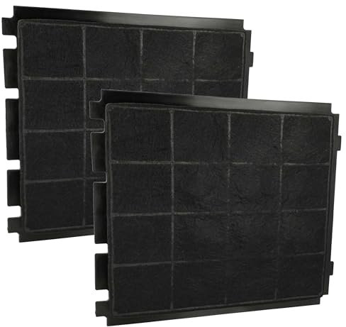 vhbw 2x Filtres à charbon actif compatible avec Airforce CONCRETE Gabrielle, F181 VILLA 875770, HLAMP021 hotte aspirante