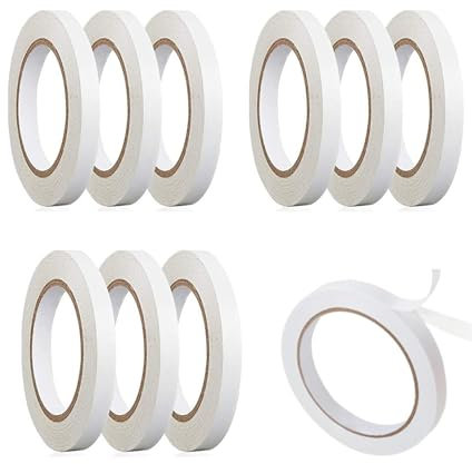 10 Rolls Double Sided Sticky, Double Sided Tape, Double Tape, Multipurpose Double Sided Tape Sticky Tape For Crafting Perfect For Crafting, Quilting, Sewing, Arts & Crafts, And More