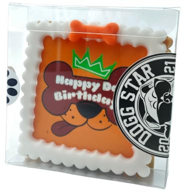 Dogg Star Gâteau pour chiens – Gâteau d'anniversaire pour chiens avec des ingrédients naturels. (Toutes les algues Spiruline)