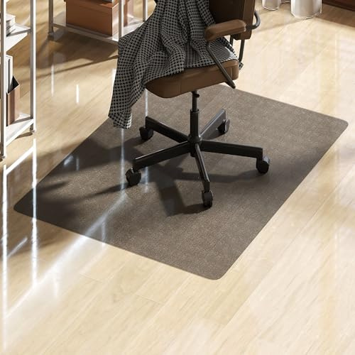 HOMCOM Alfombrilla Protectora para Suelos 90x120 cm Alfombra para Silla de Escritorio para Oficinas para el Hogar Resistente y Fácil de Limpiar Negro