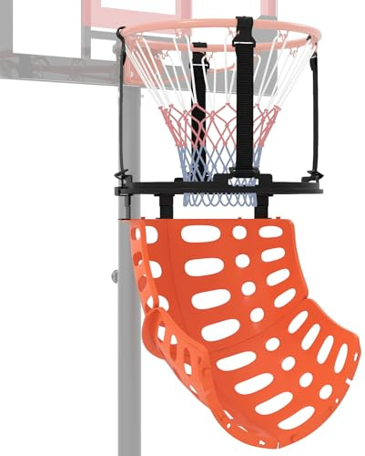 COSTWAY Basketball-bakstycke, 360° roterbar, basket rebounder för φ45 cm basketkorg, retursystem med 4 avtagbara krokar, baskettränare för barn, vuxna