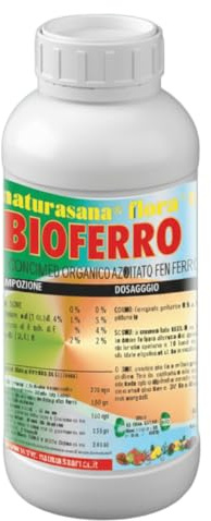 BIOFERRO SOIL FL - Biochemical Agro – Fertilizzante Liquido Biologio 1 L - per Piante Frutticole, Orto, Ortaggi e Colture Orticole, Ricco di Ferro, Anticarenza, Con Ferro chelato