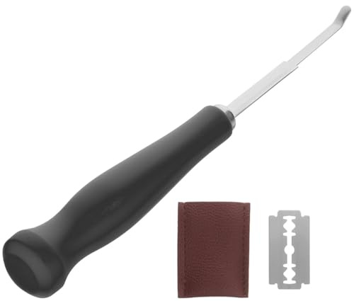 HAKIDZEL Set di Strumenti per Taglio Impasto in Acciaio Inossidabile e Plastico, Coltello da Panettiere Nero Copertura Protettiva, Adatto per Uso in Cucina e Pasticceria