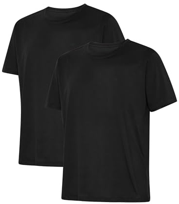 DANISH ENDURANCE T-Shirt de Running Homme, Lot de 1 ou 2, Noir, XXL