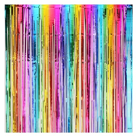 YILWPV 6 stycken bakgrundsgardiner fyrkantiga gardiner för fest glitter födelsedagsfrans bröllopsdekoration