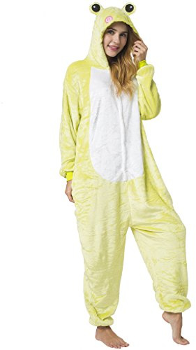 Katara 1744 - Costume Animale Pigiama intero Kigurumi Carnevale, Rana - Taglia S