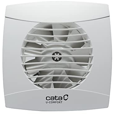 Cata | Extractor de Baño | Modelo UC-10 STD | Serie Estándar | Funciona con el interruptor de la Luz | Extractor Extraplano | Bajo nivel sonoro | Alta Eficiencia Energética, 15,4 x 15,4 x 10,5 cm