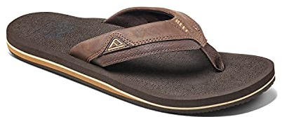 Reef Cushion Dawn Mens Flip Flop, Instant Comfort Ultra Soft Footbed, Brown, 10