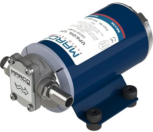 Marco UP6/OIL Bomba de aceite de alta presión autoaspirante con ruedas dentadas de bronce, 8 l/min, 4 bar, 12 V, bomba de transferencia para barcos