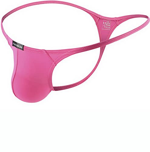 Faringoto Perizomi e G-string da uomo, biancheria intima, vita bassa, tinta unita, S-XXL, Rosa., M