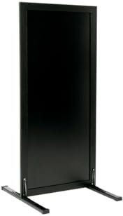 SECURIT - Lavagna Da Terra Stand Bifacciale In Legno Di Pino - Per Pennarelli A Gesso Liquido - Per Caffè, Ristoranti, Bar, Negozi 56x117 cm - Colore Nero