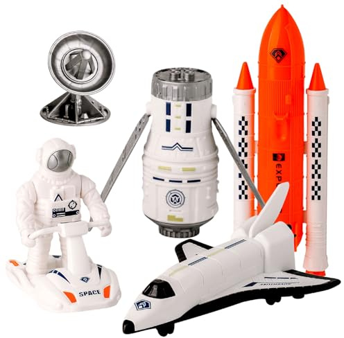 Wbzle Space Exploration Shuttle Toys, Space Explorer Toy Kit, Include Signal Receivers, Satellites, Astronaut, Space Scooter, Space Toys Gift for Exploring Boys and Girls