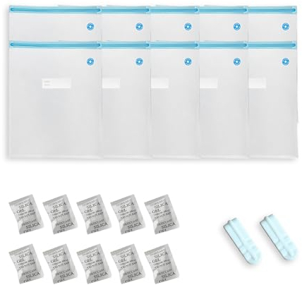 AJOYIB Kit de stockage de filament pour imprimante 3D - 10 pièces - Sac d'étanchéité sous vide - Avec déshydratant - Résistant à l'humidité - Filament sec - 30 x 34 cm