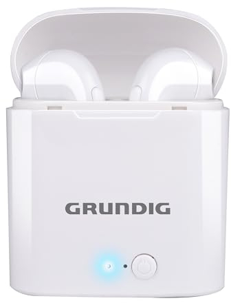 Grundig Écouteurs Bluetooth sans Fil - Intra-Auriculaires Bluetooth 400mAh - sans Fil avec 2 Heures de Lecture - pour appels Mains Libres - INCL. Étui de Chargement