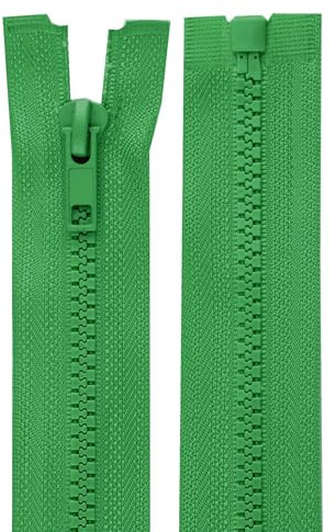 cyclingcolors 2x Cerniera Lampo n. 5 30 cm Chiusure Cursore Tirante Zip Poliestere Abbagliamento Arredamento Cucito Giacche, Verde Felce