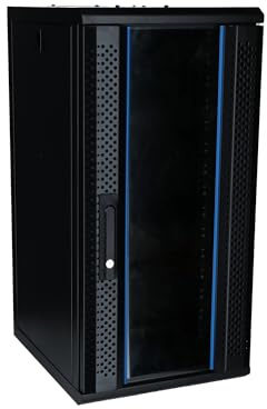 DSIT 10 tum 15U serverskåp med glasdörr 370x450x752mm (BxDxH) - Svart