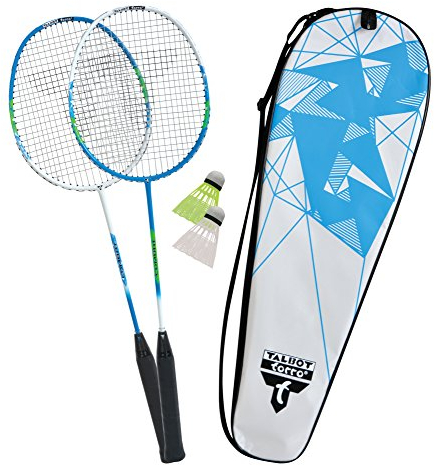 Talbot Torro Premium Badminton-Set 2-Combat, 2 Graphit Comp. Schläger, 2 Federbälle, in wertiger Tasche, 449504
