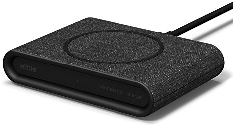 iOttie iON Wireless Mini Fast Charging Pad || Qi-Certified Charger 7.5W for iPhone XS Max R 8 Plus 10W for Samsung Galaxy S10 E S9 S8 Plus Edge, Note 9 | AC Adapter NOT Included | Charcoal