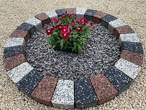 78 cm Jardín círculo árbol rodea césped borde borde piedra hormigón con granito natural triturado superior mezcla colores decoración 78 cm anillo decorativo ladrillo