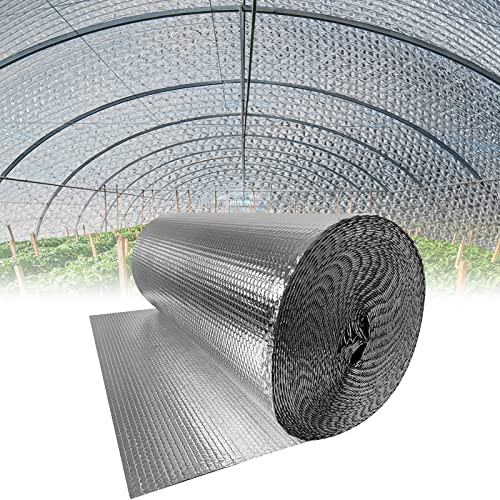 LARS360 Isolierfolie Dämmfolie Luftpolsterfolie Dachisolierung Blasendämmung 3-4mm Dicke Doppelte Alu-Luftpolsterfolie Isolierungsfolie Wärmehaltung (1.0x30m - 30㎡)