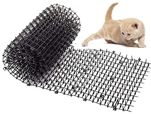 Anti Cat Spikes,Alfombrilla de Plástico para Gatos de 200x30cm,Alfombrilla Repelente de Gatos con Pinchos,Red Disuasoria de Mascotas para Jardín,Valla Proteger Las Plantas