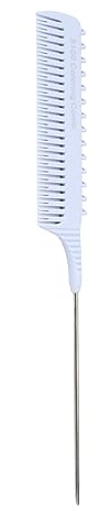 Weaving Combs For Highlighting,Highlighting Clip Comb, Plastic Tail Comb with hook teeth,Fine Tooth Teasing Combs for Unisex,Hair Styling Rat Tail Parting Combs (Lavender)